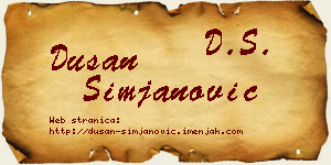 Dušan Simjanović vizit kartica